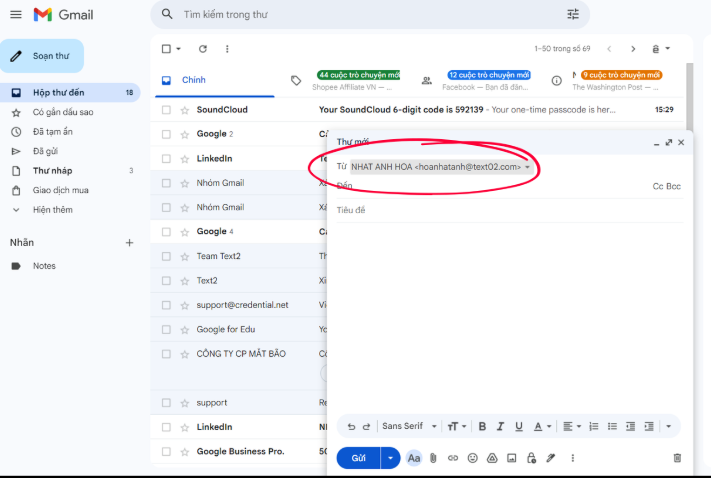 Using Gmail with business email
